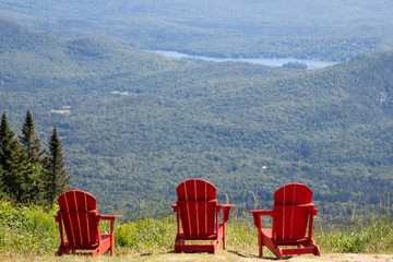 two chairs on the mountain