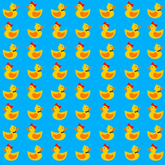 Classic yellow rubber duck, vector illustration and design element for kids, education and funny content. 