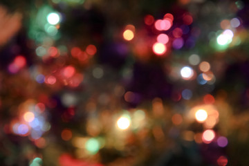 Abstract circle Blur Bokeh Christmas lights effect