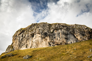 high peaks of pourtalet mountain pass in pyrenees, spain and france