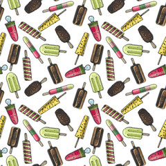 Pattern with ice cream