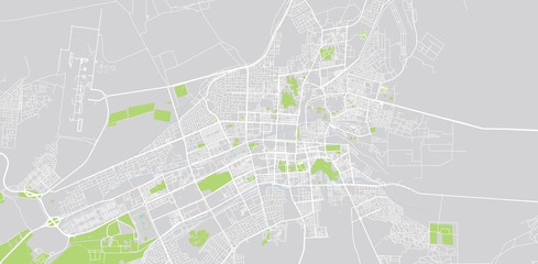 Obraz premium Urban vector city map of Al Ain, United Arab Emirates