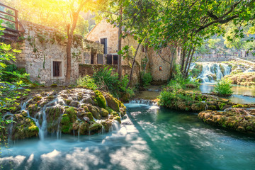 Obraz premium Ethno village near Krka waterfalls, croatia, europe