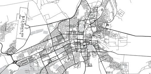 Fototapeta na wymiar Urban vector city map of Al Ain, United Arab Emirates