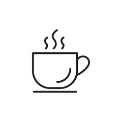 Cup of coffee. Coffee cup icon template black color editable. Coffee symbol Flat vector isolated on white background.
