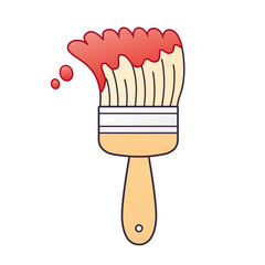 Red paint brush