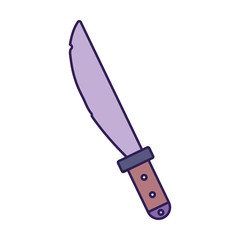 steel machete weapon icon design