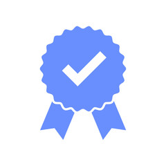 Warranty isolated vector element. Guarantee sign. Ribbon banner. Premium quality stamp. Medal stamp icon. Certified product.