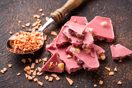 Pink or ruby chocolate, trendy food