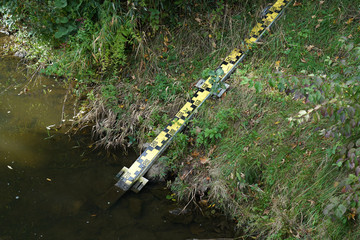 A Bavarian stream on the way to its mouth in the big river