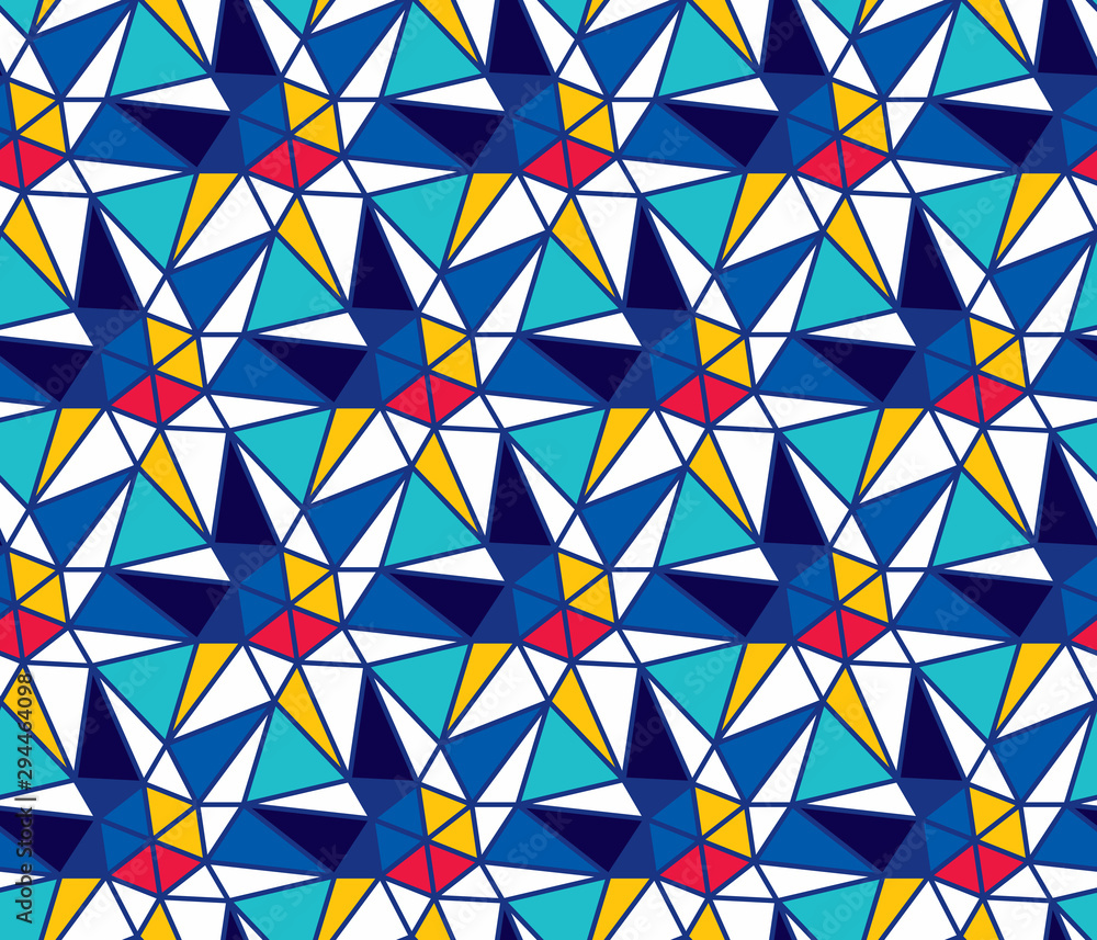 Poster abstract geometric seamless pattern. optical illusion of the movement of figures.