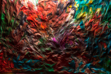 colorful illustration plasticine texture smeared on the board for sculpting in different colors