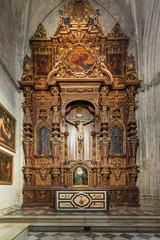 Fototapeta na wymiar Seville Cathedral. Gothic interior. Capilla de Dolores. 16 century. Seville, Andalusia Spain. 