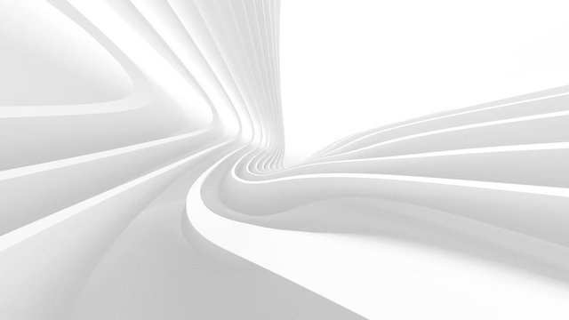 Futuristic Cosmic Station Animation. Abstract Architecture Background