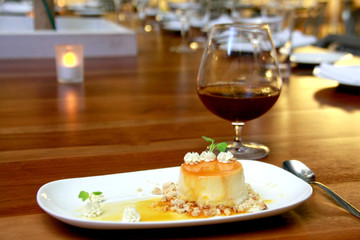 cheese cake on a table