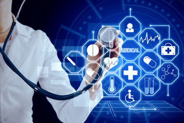 Medicine and tech concept