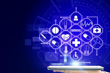 Medicine and tech concept