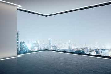 Modern office with city view