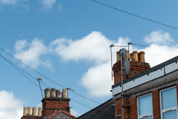 Roofs and blue sky