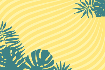 Fototapeta na wymiar Vector trendy background with tropical leaves