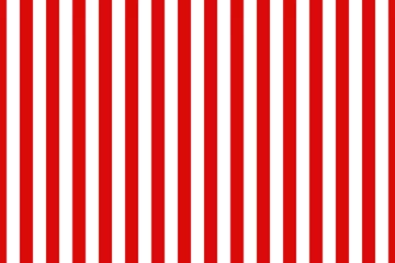 Foto op Plexiglas Verticale strepen Vector naadloze verticale strepen patroon, rood en wit. Eenvoudige achtergrond