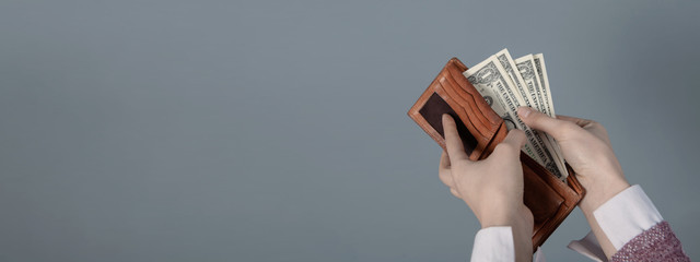 Fototapeta na wymiar money in the wallet; business concept