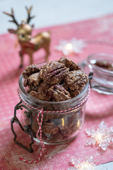 Candied almond and pecan with brown sugar and cinnamon