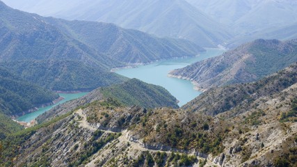 Fototapeta premium beautiful kozjak lake in northern macedonia