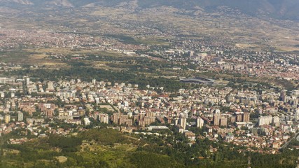 Fototapeta premium scenic view over macedonians capitol skopje