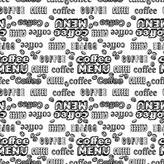 coffee pattern on white background