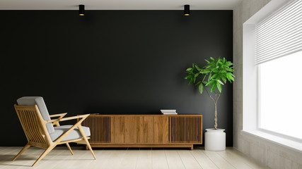 Interior of modern living room 3D rendering - 294479218