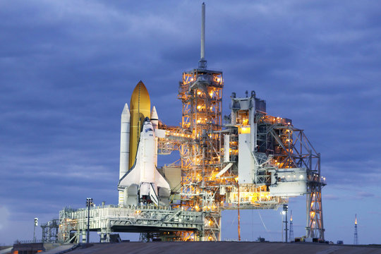 Launch pad of the space shuttle. Elements of this image were furnished by NASA