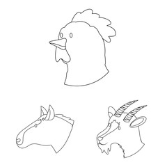 Vector design of food and homemade logo. Set of food and homestead stock vector illustration.