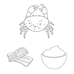 Vector design of seasonin and ingredient icon. Set of seasonin and aroma stock vector illustration.