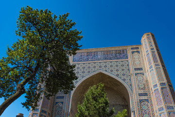 Facade of the Bibi-Khanym mosque, Samarkand, Uzbekistan