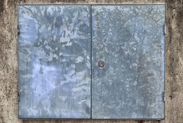 Detailed close up view on metal and steel structure textures in different colors