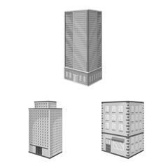 Isolated object of realty and modern symbol. Collection of realty and building stock vector illustration.