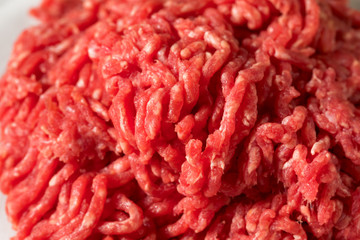 Raw Organic Red Ground Minced Beef