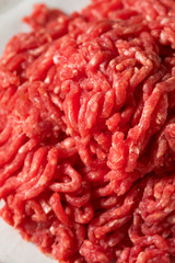 Raw Organic Red Ground Minced Beef