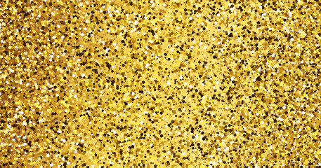 Golden glittering background with glitter effect