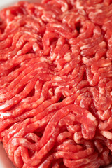 Raw Organic Red Ground Minced Beef