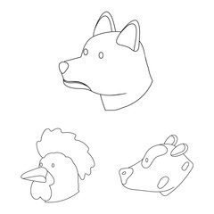 Isolated object of food and homemade sign. Collection of food and homestead vector icon for stock.