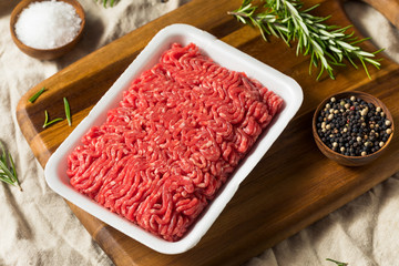 Raw Organic Red Ground Minced Beef