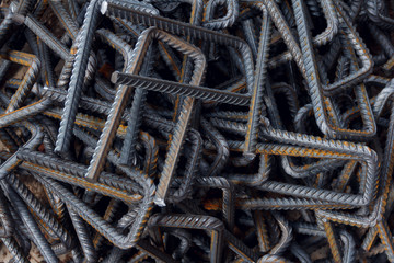 Details from metal rods for reinforced concrete construction