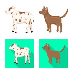 Vector design of breeding and kitchen icon. Collection of breeding and organic stock symbol for web.