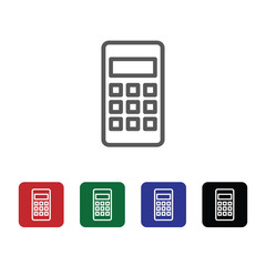 Mobile, calculator vector icon. Element of phone for mobile concept and web apps illustration. Thin line icon for website design and development. Vector icon