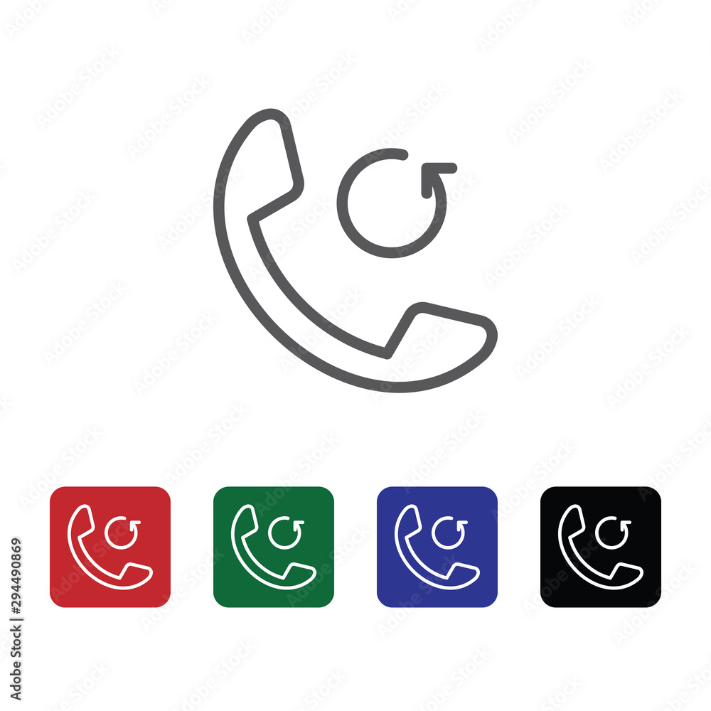Aufkleber mobile, recall vector icon. element of phone for mobile concept and web apps illustration. thin line