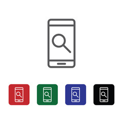 Mobile, search vector icon. Element of phone for mobile concept and web apps illustration. Thin line icon for website design and development. Vector icon