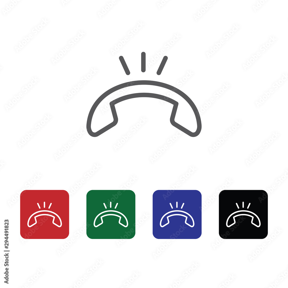 Poster call, decline, hang up vector icon. element of phone for mobile concept and web apps illustration. t