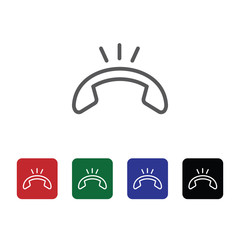 Call, decline, hang up vector icon. Element of phone for mobile concept and web apps illustration. Thin line icon for website design and development. Vector icon